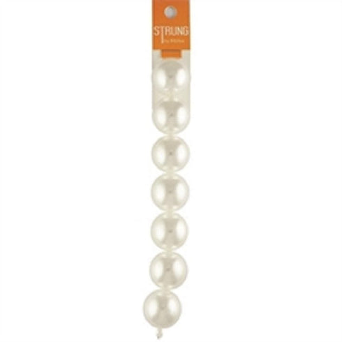 AussieSuperStore Jewellery Making Supplies Pearl Round 25mm Strung Beads Pearl Round 25mm Strung Beads | Jewellery Making Beads | Jewellery Making Supplies 9323823208745 BBS2027